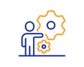 Job line icon. Business employment sign. Vector