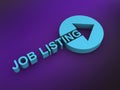 job listing word on purple