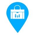 Job location map pin pointer icon. Element of map point for mobile concept and web apps. Icon for website design and app developme