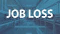 Job Loss theme with a medical waiting room background