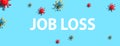 Job Loss theme with virus craft objects