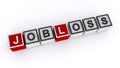 Job loss word block on white Royalty Free Stock Photo