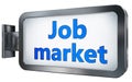 Job market on billboard Royalty Free Stock Photo