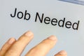 Job Needed Royalty Free Stock Photo