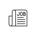 Job newspaper icon Royalty Free Stock Photo