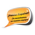 Job offer for Spanish speakers