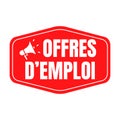 Job offers symbol icon called offres d\'emploi in French language