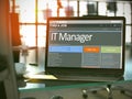 Job Opening IT Manager. 3D.