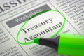 Job Opening Treasury Accountant. 3D.