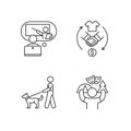 Job opportunities linear icons set