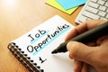Job opportunities list. Royalty Free Stock Photo