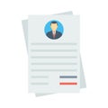 Job Profile Flat Vector icon isolated Graphic .Style in EPS 10 simple flat Icon element business & office concept. Royalty Free Stock Photo