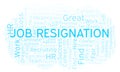 Job Resignation word cloud.