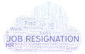 Job Resignation word cloud.