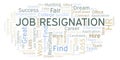 Job Resignation word cloud.