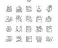 Job Resume Well-crafted Pixel Perfect Vector Thin Line Icons 30 2x Grid for Web Graphics and Apps.