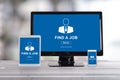 Job search concept on different devices Royalty Free Stock Photo