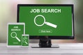 Job search concept on different devices Royalty Free Stock Photo
