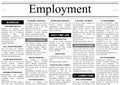 Job search. Newspaper full of advertisements