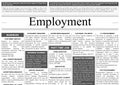 Job search. Newspaper full of advertisements Royalty Free Stock Photo