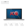 Job search concept,vector