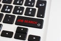 Job search enter button key on black keyboard Royalty Free Stock Photo