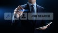 Job search hiring recruitment send CV resume business concept.