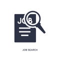 job search icon on white background. Simple element illustration from human resources concept Royalty Free Stock Photo