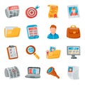 Job search icons vector set. Royalty Free Stock Photo