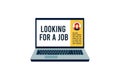Job search internet. Employment website. Recruitment interview. Online career, communication. Technology concept. Vector