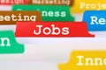 Job search for jobs business concept register in documents