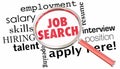 Job Search Magnifying Glass Get Hired Find Open Position 3d Illustration