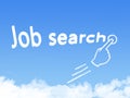 Job search message cloud shape Royalty Free Stock Photo