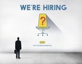 Job Search Occupation Recruitment We're Hiring Concept