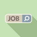 Job search online icon flat vector. Folder career