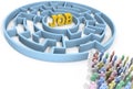 Job search people seek solution maze