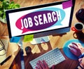 Job Search Searching Career Application Concept Royalty Free Stock Photo