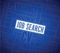 Job search text background