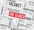 Job search text background