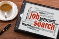 Job search word cloud Royalty Free Stock Photo