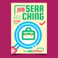 Job Searching Creative Promotional Banner Vector
