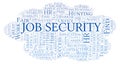 Job Security word cloud. Royalty Free Stock Photo