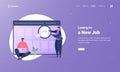 Search for available jobs, Looking for new job illustration on landing page concept Royalty Free Stock Photo