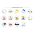 Job seekers section icon set Royalty Free Stock Photo