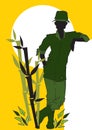 diversity-African-Farmer,Agriculturist, Cartoon