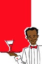 Job series - waiter Royalty Free Stock Photo