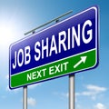 Job sharing concept. Royalty Free Stock Photo