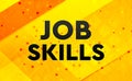 Job Skills abstract digital banner yellow background Royalty Free Stock Photo