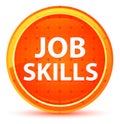 Job Skills Natural Orange Round Button Royalty Free Stock Photo