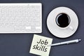 Job skills words on paper